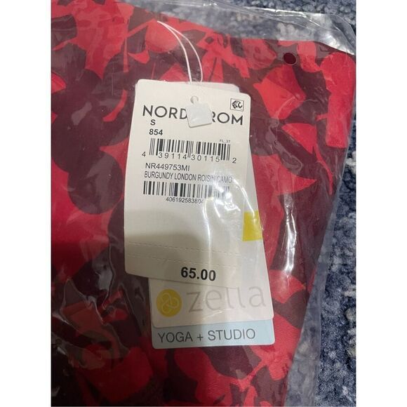 Zella Studio Lite Flex High Waist 7/8 Leggings Burgundy London Roisin Camo Small - Picture 6 of 6